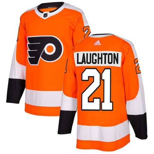 Adidas Men Philadelphia Flyers #21 Scott Laughton Orange Home Authentic Stitched NHL Jersey